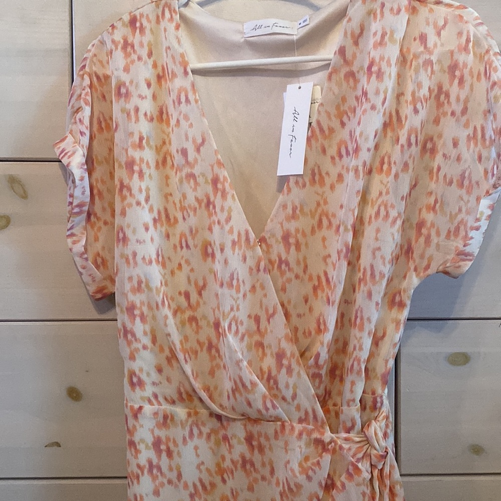 Nordstrom Cheetah NWT V-Neck Wrap Dress - Picture 3 of 8